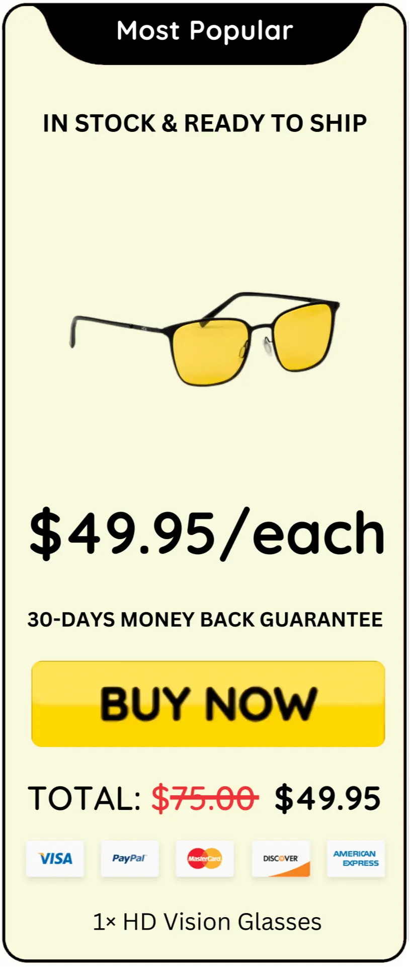 HD Vision Glasses price